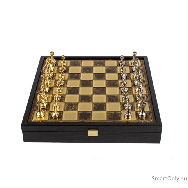 „Classic Metal Staunton“ metalinių šachmatų rinkinys su 34cm lenta ant dėžės Manopoulos 9 „Classic Metal Staunton“ metalinių šachmatų rinkinys su 34cm lenta ant dėžės Manopoulos 9