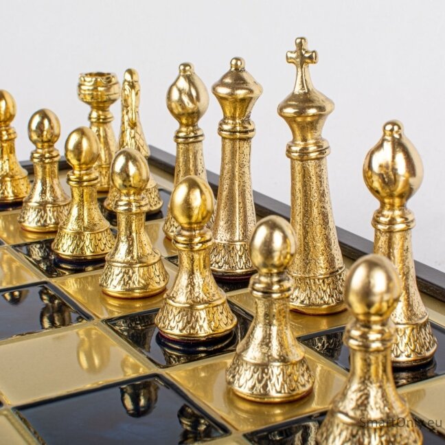 Classic Metal Staunton metal chess set with a 41cm board Manopoulos 5
