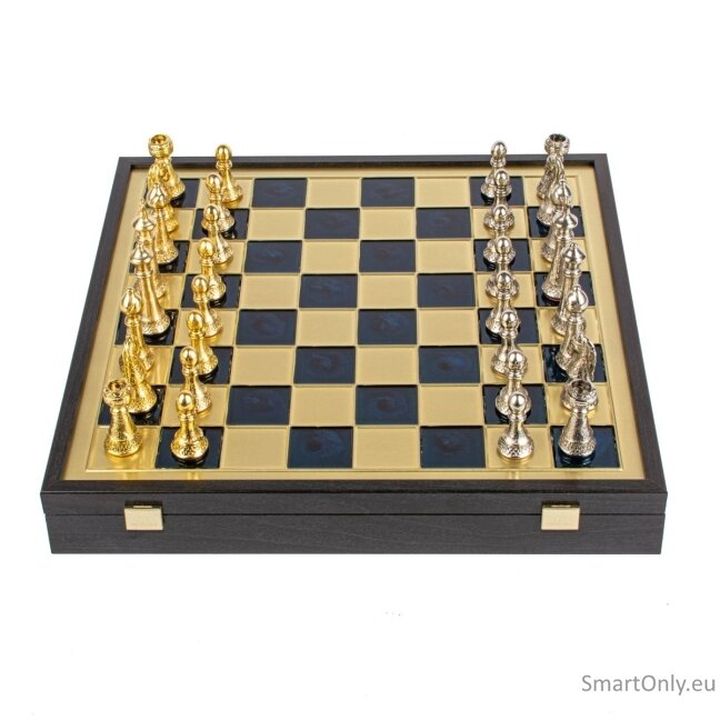 Classic Metal Staunton metal chess set with a 41cm board Manopoulos 8 Classic Metal Staunton metal chess set with a 41cm board Manopoulos 8