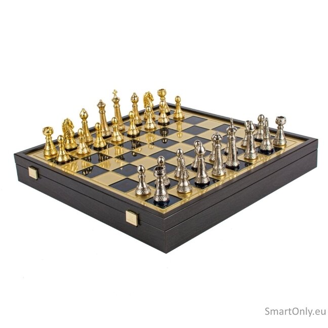 Classic Metal Staunton metal chess set with a 41cm board Manopoulos