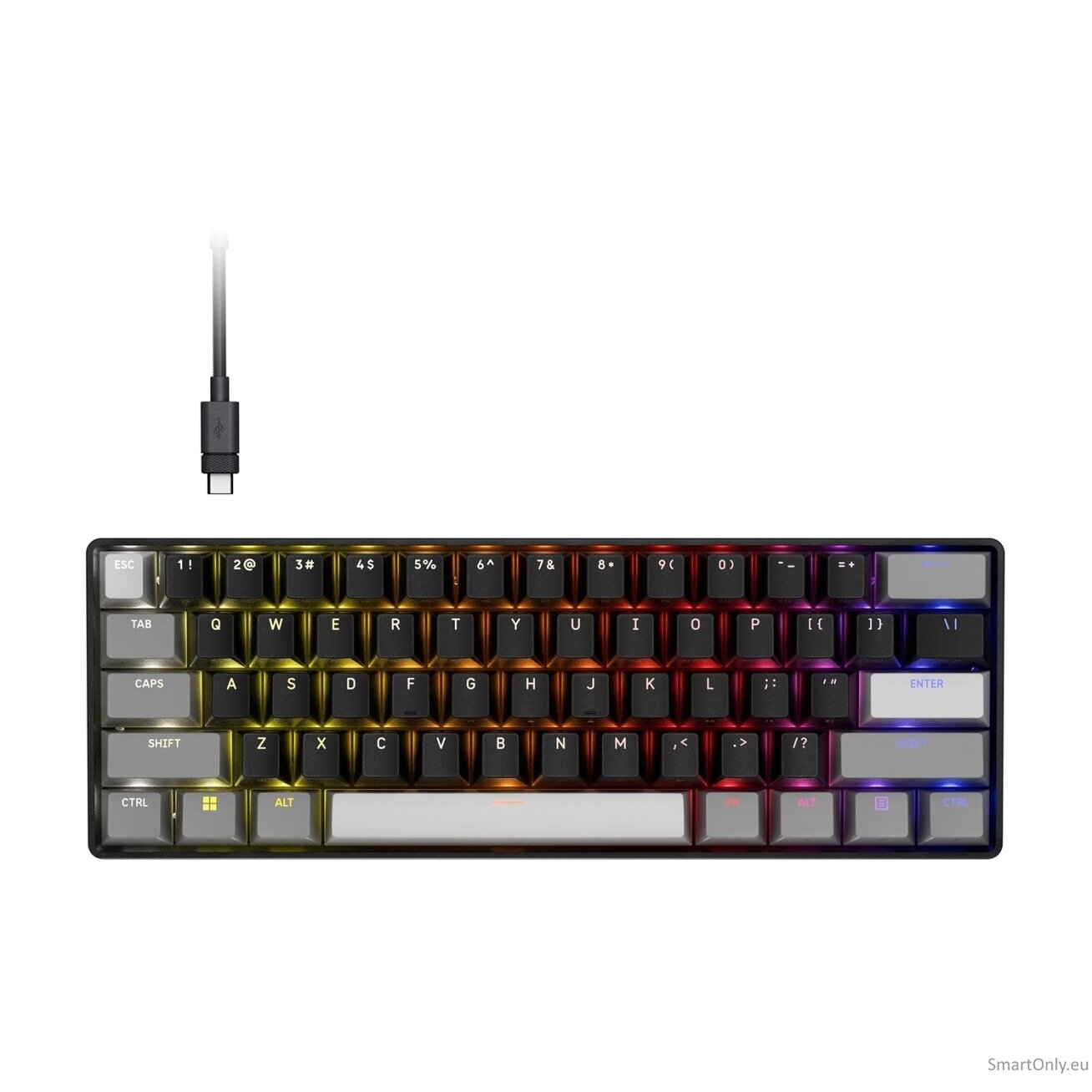 CORSAIR CLIPPER PRO MINI 60 Hall Effect Gaming Keyboard, Backlit RGB LED, CORSAIR MGX Core, Black PBT DS Keycaps | Corsair 1 CORSAIR CLIPPER PRO MINI 60 Hall Effect Gaming Keyboard, Backlit RGB LED, CORSAIR MGX Core, Black PBT DS Keycaps | Corsair 1