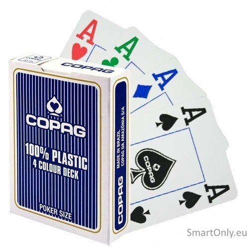 Copag 4 Colour pokerio kortos (Mėlynos) Copag 4 Colour pokerio kortos (Mėlynos)