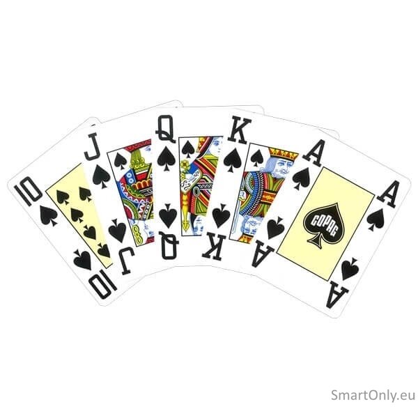 Copag 4 Corner Jumbo pokerio kortos baltoje dėžutėje (Raudonos) 3