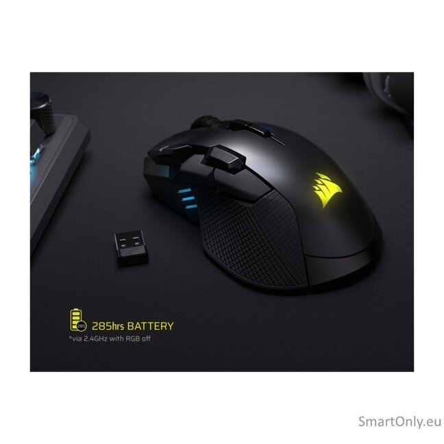 Corsair IRONCLAW SE | Gaming Mouse | Wireless/Wired | 2.4GHz, Bluetooth, USB-C | Black 10 Corsair IRONCLAW SE | Gaming Mouse | Wireless/Wired | 2.4GHz, Bluetooth, USB-C | Black 10