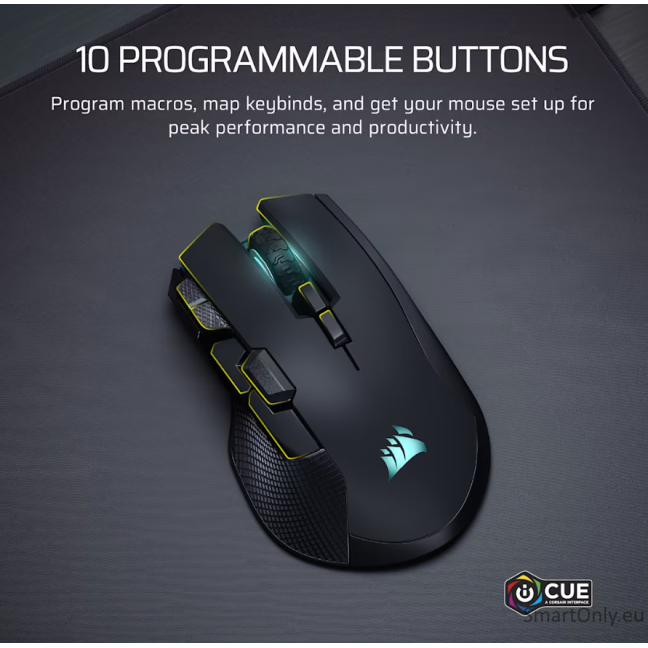 Corsair IRONCLAW SE | Gaming Mouse | Wireless/Wired | 2.4GHz, Bluetooth, USB-C | Black 3 Corsair IRONCLAW SE | Gaming Mouse | Wireless/Wired | 2.4GHz, Bluetooth, USB-C | Black 3