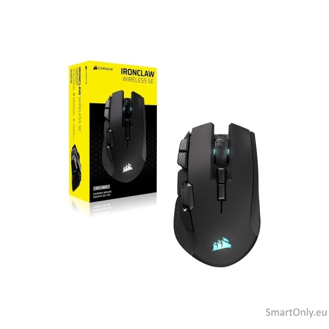 Corsair IRONCLAW SE | Gaming Mouse | Wireless/Wired | 2.4GHz, Bluetooth, USB-C | Black 7