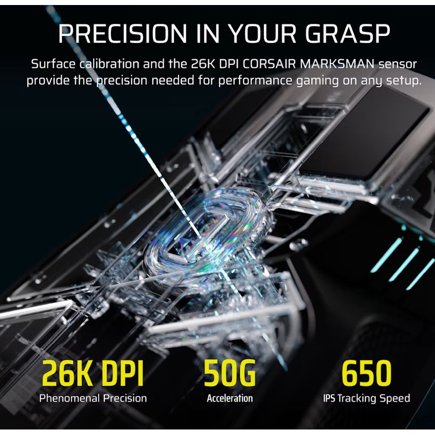 Corsair IRONCLAW SE | Gaming Mouse | Wireless/Wired | 2.4GHz, Bluetooth, USB-C | Black 5 Corsair IRONCLAW SE | Gaming Mouse | Wireless/Wired | 2.4GHz, Bluetooth, USB-C | Black 5