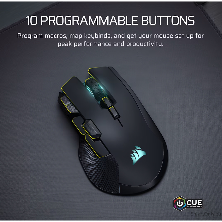 Corsair IRONCLAW SE | Gaming Mouse | Wireless/Wired | 2.4GHz, Bluetooth, USB-C | Black 3 Corsair IRONCLAW SE | Gaming Mouse | Wireless/Wired | 2.4GHz, Bluetooth, USB-C | Black 3