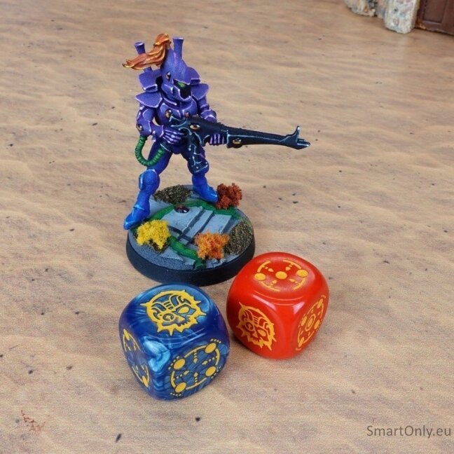 Crosshairs Compact D6 RPG kauliukų rinkinys (kobalto ir raudona sp.) 4 Crosshairs Compact D6 RPG kauliukų rinkinys (kobalto ir raudona sp.) 4