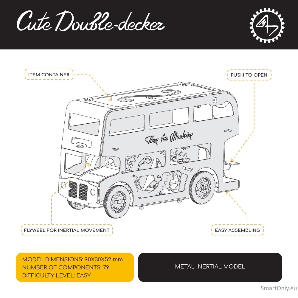 Cute Double-Decker kontstruktorius Time For Machine 1 Cute Double-Decker kontstruktorius Time For Machine 1