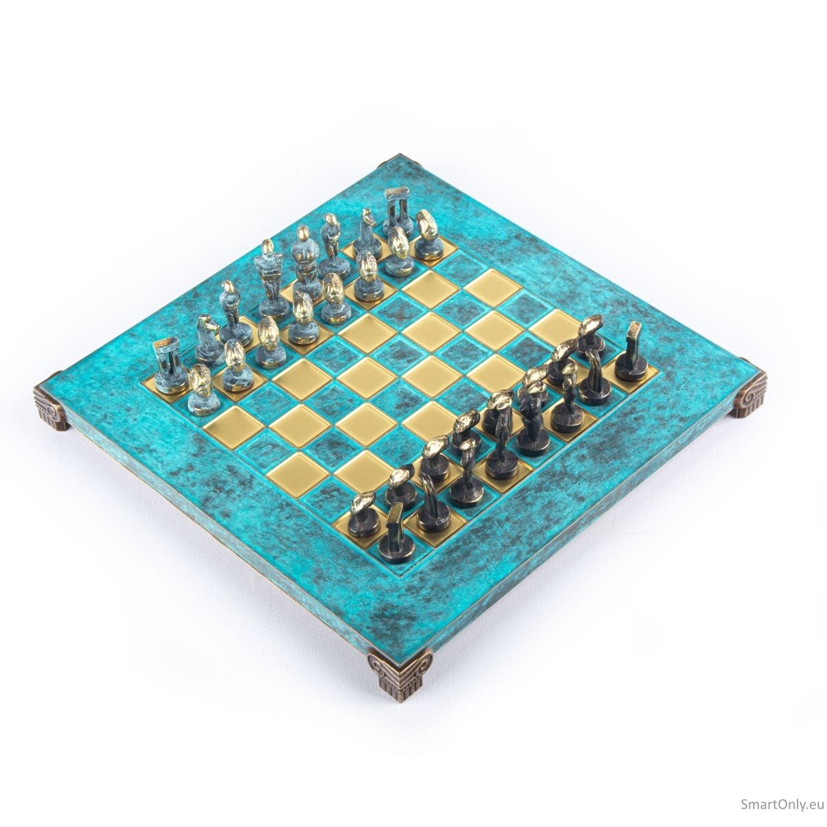 CYCLADIC ART Kieto žalvario šachmatų rinkinys 28x28cm su šachmatų figūrėlėmis Manopoulos 1 CYCLADIC ART Kieto žalvario šachmatų rinkinys 28x28cm su šachmatų figūrėlėmis Manopoulos 1