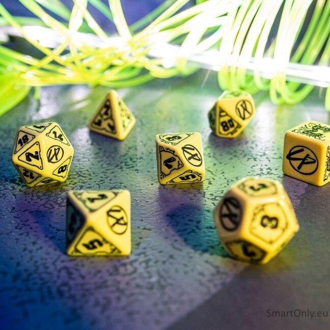 Cyberpunk RED RPG danger zone kauliukų rinkinys geltonos ir juodos sp 3 Cyberpunk RED RPG danger zone kauliukų rinkinys geltonos ir juodos sp 3