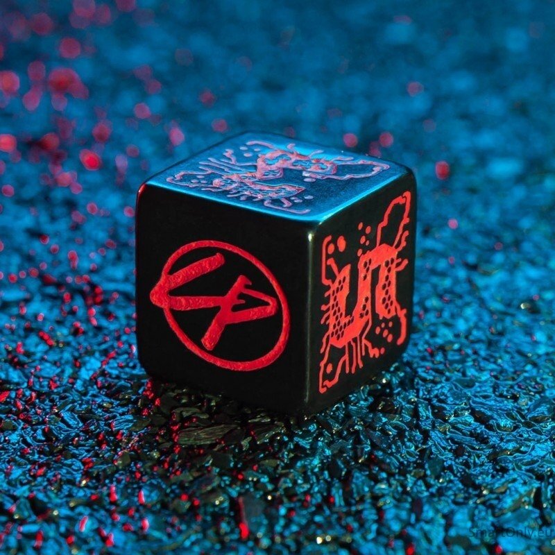 Cyberpunk RED Essential kauliukų rinkinys juodos ir raudonos spalvos 6 Cyberpunk RED Essential kauliukų rinkinys juodos ir raudonos spalvos 6