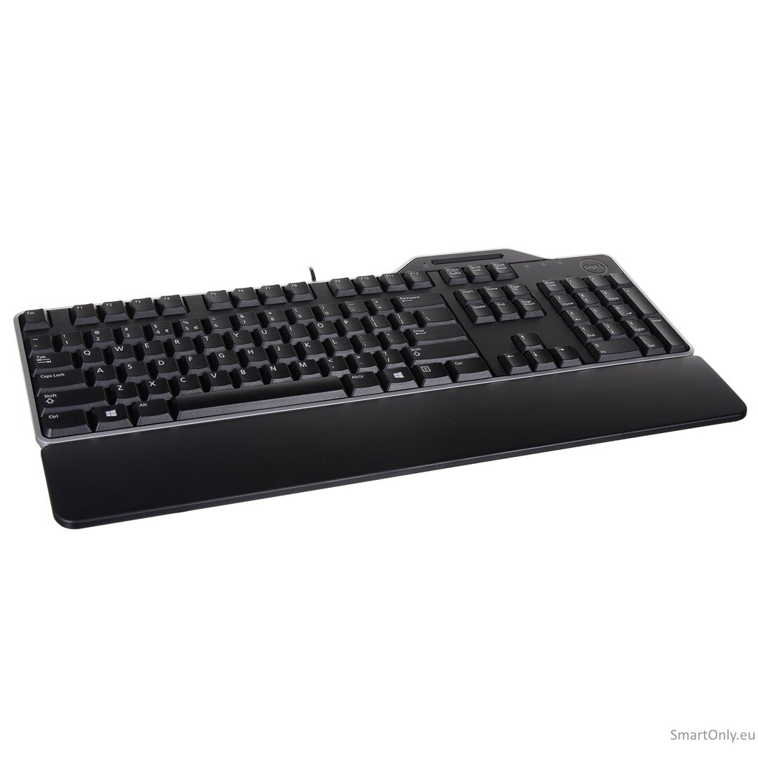 Dell Keyboard US/European (QWERTY) Dell KB-813 Smartcard Reader USB Keyboard Black Kit Dell Smartcard keyboard Wired EN/LT 2
