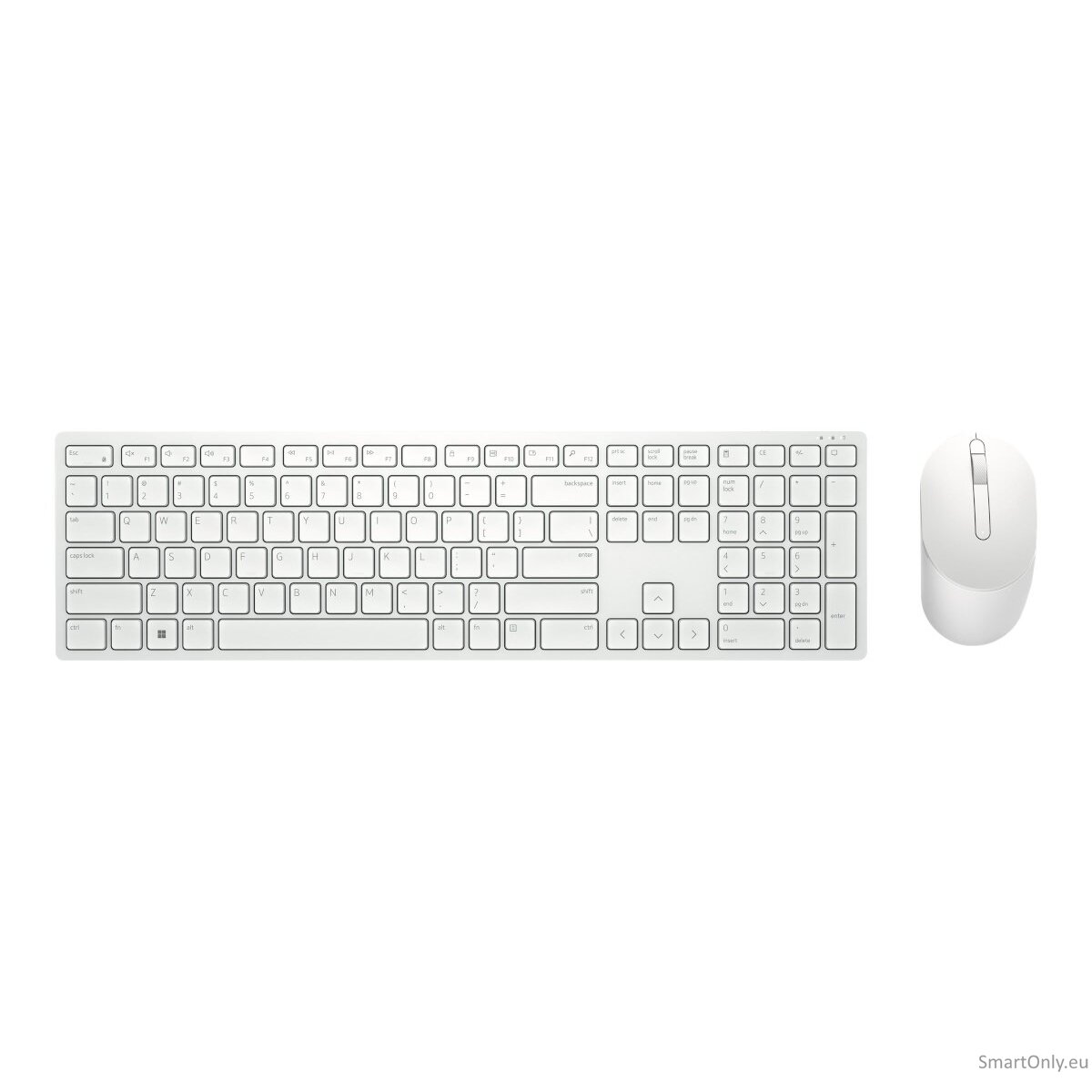 Dell Keyboard and Mouse KM5221W Pro Keyboard and Mouse Set Wireless Mouse included Keyboard Technology - Plunger; Movement Resolution - 4000 dpi RU 2.4 GHz White 4
