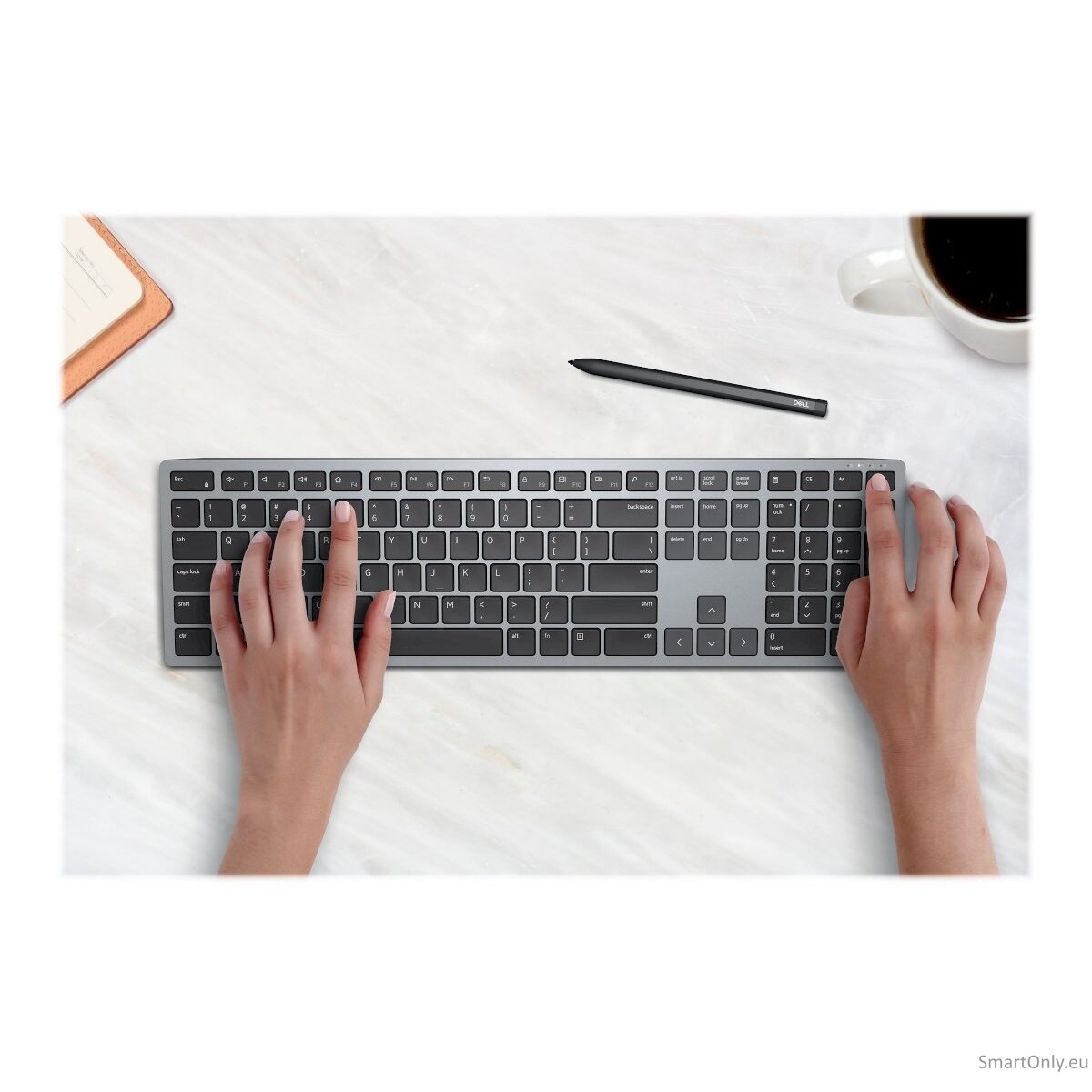Dell Keyboard KB700 Keyboard Wireless Adjustable Height; Keyboard Technology - Scissors RU 2.4 GHz, Bluetooth 5.0 Titan Gray 10