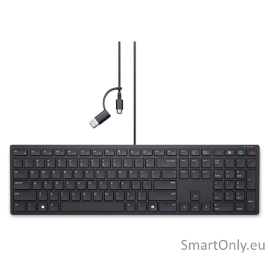 Dell | KB525C | Keyboard | Wired | Russian | Black