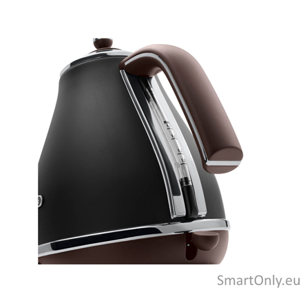 Delonghi | Icona Vintage | KBOV2001BK | Standard kettle | 2000 W | 1.7 L | Stainless steel | 360° rotational base | Black 2