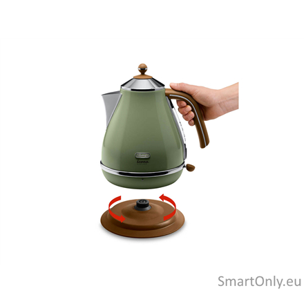 Delonghi | Kettle | KBOV 2001.GR | Electric | 2000 W | 1.7 L | 360° rotational base | Green 2 Delonghi | Kettle | KBOV 2001.GR | Electric | 2000 W | 1.7 L | 360° rotational base | Green 2