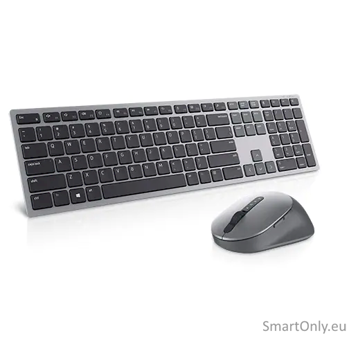 Dell Premier Multi-Device Keyboard and Mouse   KM7321W Keyboard and Mouse Set Wireless Batteries included EN/LT Wireless connection Titan grey