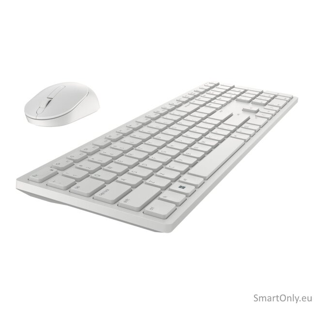 Dell Keyboard and Mouse KM5221W Pro Keyboard and Mouse Set Wireless Mouse included Keyboard Technology - Plunger; Movement Resolution - 4000 dpi RU 2.4 GHz White 6