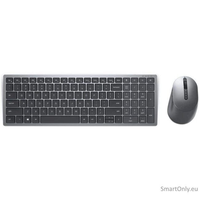 Dell Keyboard and Mouse KM7120W Keyboard and Mouse Set Wireless Batteries included EN/LT Wireless connection Titan Gray Bluetooth 3