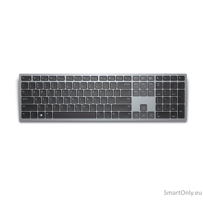 Dell Keyboard KB700 Keyboard Wireless Adjustable Height; Keyboard Technology - Scissors RU 2.4 GHz, Bluetooth 5.0 Titan Gray