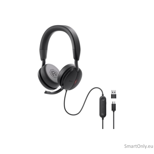 Dell | Pro Wired On-Ear Headset | WH5024 | Built-in microphone | USB Type-A | Black | ANC 3