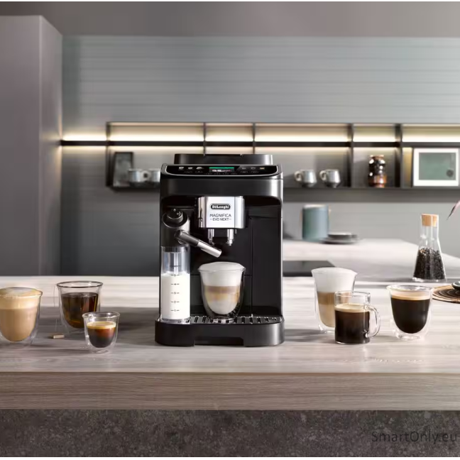 Delonghi Coffee maker | Magnifica Evo | Pump pressure 15 bar | Built-in milk frother | Automatic | 1450 W | Black 4 Delonghi Coffee maker | Magnifica Evo | Pump pressure 15 bar | Built-in milk frother | Automatic | 1450 W | Black 4