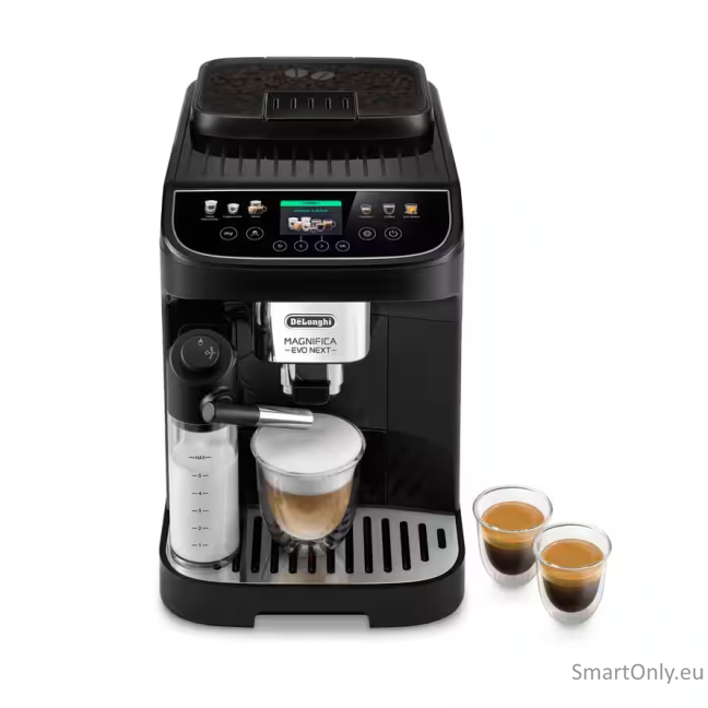 Delonghi Coffee maker | Magnifica Evo | Pump pressure 15 bar | Built-in milk frother | Automatic | 1450 W | Black Delonghi Coffee maker | Magnifica Evo | Pump pressure 15 bar | Built-in milk frother | Automatic | 1450 W | Black
