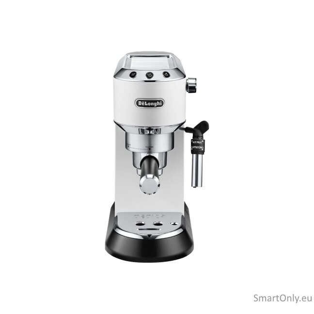 Delonghi | Dedica Pump Espresso | EC685W | Pump pressure 15 bar | Built-in milk frother | Semi-automatic | 1300 W | White 3 Delonghi | Dedica Pump Espresso | EC685W | Pump pressure 15 bar | Built-in milk frother | Semi-automatic | 1300 W | White 3