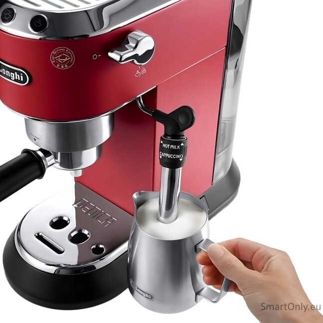 Delonghi | Espresso Coffee Maker | Dedica Style EC 685.R | Pump pressure 15 bar | Built-in milk frother | Semi-automatic | 1300 W | Red 4