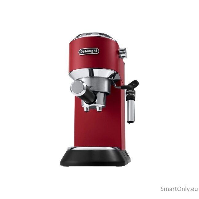 Delonghi | Espresso Coffee Maker | Dedica Style EC 685.R | Pump pressure 15 bar | Built-in milk frother | Semi-automatic | 1300 W | Red 5 Delonghi | Espresso Coffee Maker | Dedica Style EC 685.R | Pump pressure 15 bar | Built-in milk frother | Semi-automatic | 1300 W | Red 5