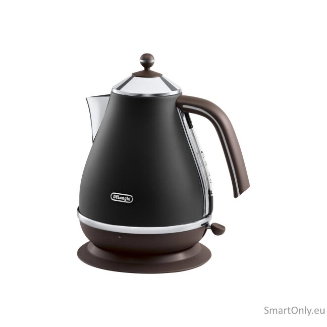 Delonghi | Icona Vintage | KBOV2001BK | Standard kettle | 2000 W | 1.7 L | Stainless steel | 360° rotational base | Black 3