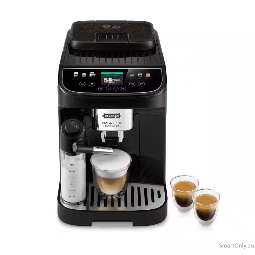 Delonghi Coffee maker | Magnifica Evo | Pump pressure 15 bar | Built-in milk frother | Automatic | 1450 W | Black Delonghi Coffee maker | Magnifica Evo | Pump pressure 15 bar | Built-in milk frother | Automatic | 1450 W | Black