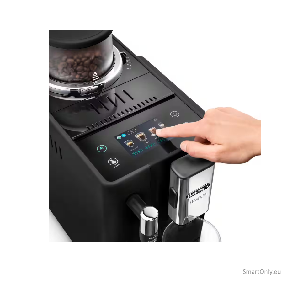 Delonghi Coffee Machine | EXAM 440.35.B RIVELIA | Pump pressure 19 bar | Built-in milk frother | Automatic | 1450 W | Onyx Black 1