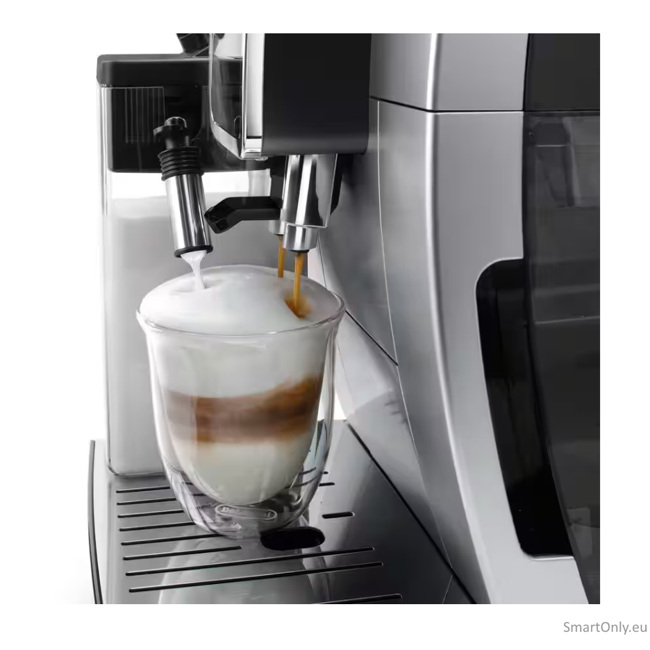 Delonghi | Coffee Maker | Dinamica Plus ECAM380.85.SB | Pump pressure 15 bar | Built-in milk frother | Automatic | 1450 W | Stainless Steel/Black 3