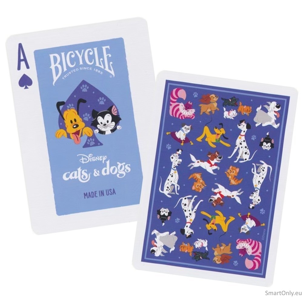 Disney Cats and Dogs žaidimo kortos Bicycle 8 Disney Cats and Dogs žaidimo kortos Bicycle 8