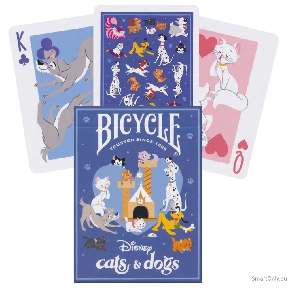 Disney Cats and Dogs žaidimo kortos Bicycle