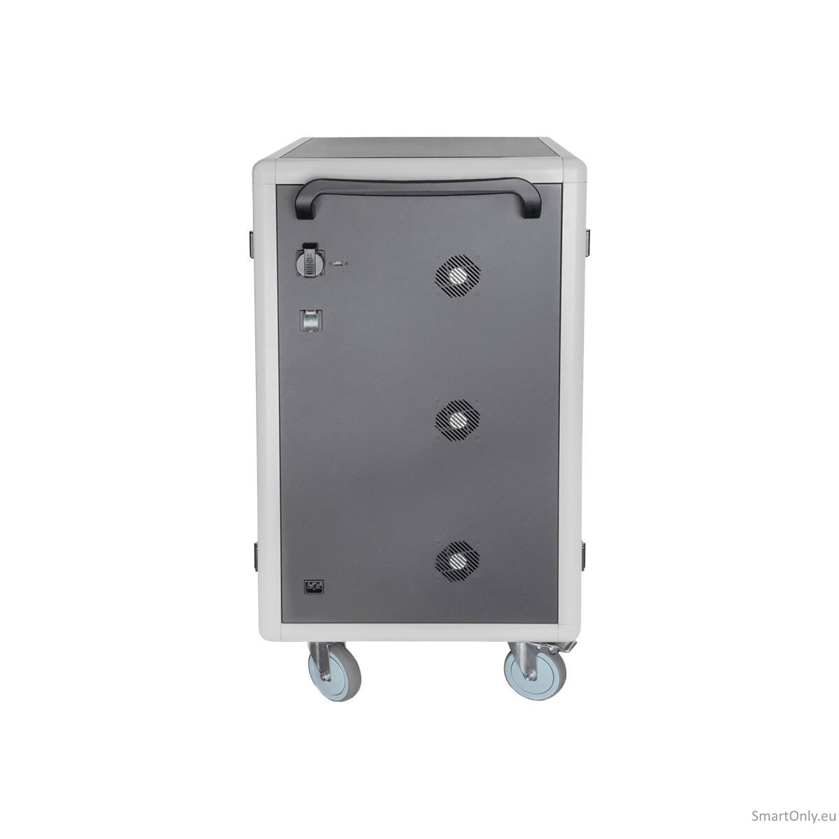 Digitus | Black | Charging Trolley 30 Notebooks / Tablets up to 15.6" | Pressure lock system with swiveling lever handle on the front and back door, lockable; Safety plug socket with switch on the side 14