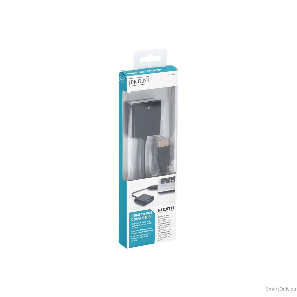 Digitus | HDMI to VGA converter adapter | DA-70461 | Black 3 Digitus | HDMI to VGA converter adapter | DA-70461 | Black 3
