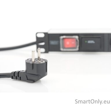 Digitus | 1U Aluminum PDU, rackmountable, 7x safety outlet 16A Plug, 250VAC 50/60Hz, switch, surge protection | DN-95407 Digitus | 1U Aluminum PDU, rackmountable, 7x safety outlet 16A Plug, 250VAC 50/60Hz, switch, surge protection | DN-95407