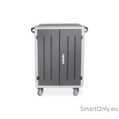 Digitus | Black | Charging Trolley 30 Notebooks / Tablets up to 15.6" | Pressure lock system with swiveling lever handle on the front and back door, lockable; Safety plug socket with switch on the side