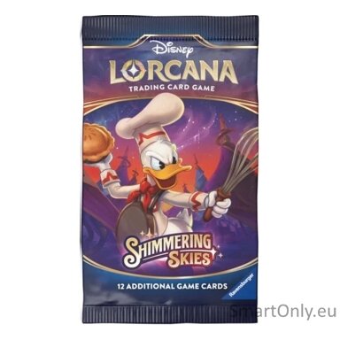 Disney Lorcana Shimmering Skies Booster kortų papildymas (12 kortų) (anglų k.)