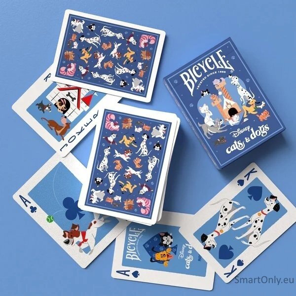 Disney Cats and Dogs žaidimo kortos Bicycle 3 Disney Cats and Dogs žaidimo kortos Bicycle 3