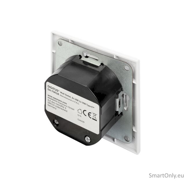 DIGITUS Socket with USB A & USB-C Ports, flush mounted Digitus 2 DIGITUS Socket with USB A & USB-C Ports, flush mounted Digitus 2