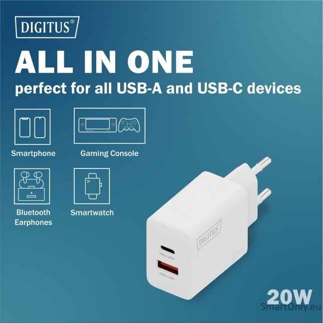 Digitus | Battery charger, 20W | DA-10300 7 Digitus | Battery charger, 20W | DA-10300 7