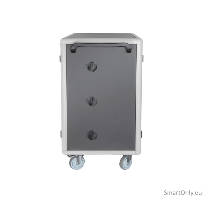 Digitus | Black | Charging Trolley 30 Notebooks / Tablets up to 15.6" | Pressure lock system with swiveling lever handle on the front and back door, lockable; Safety plug socket with switch on the side 15 Digitus | Black | Charging Trolley 30 Notebooks / Tablets up to 15.6" | Pressure lock system with swiveling lever handle on the front and back door, lockable; Safety plug socket with switch on the side 15