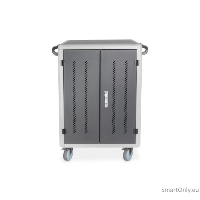 Digitus | Black | Charging Trolley 30 Notebooks / Tablets up to 15.6" | Pressure lock system with swiveling lever handle on the front and back door, lockable; Safety plug socket with switch on the side