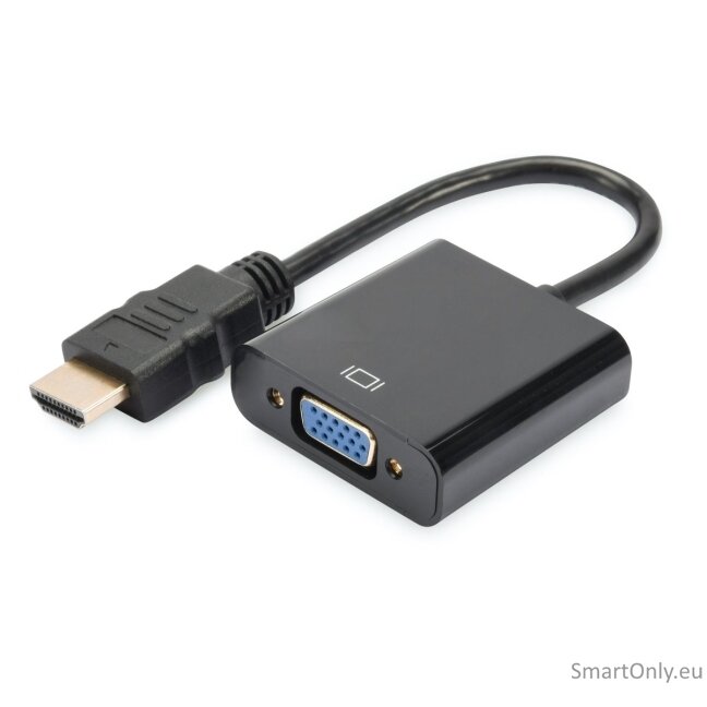 Digitus | HDMI to VGA converter adapter | DA-70461 | Black Digitus | HDMI to VGA converter adapter | DA-70461 | Black